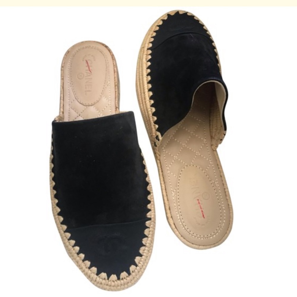 Brand new black Chanel espadrilles